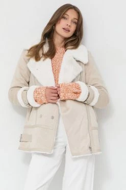 Γυναικεία Μακριά μπουφάν Μπουφάν Morgan μπεζ,