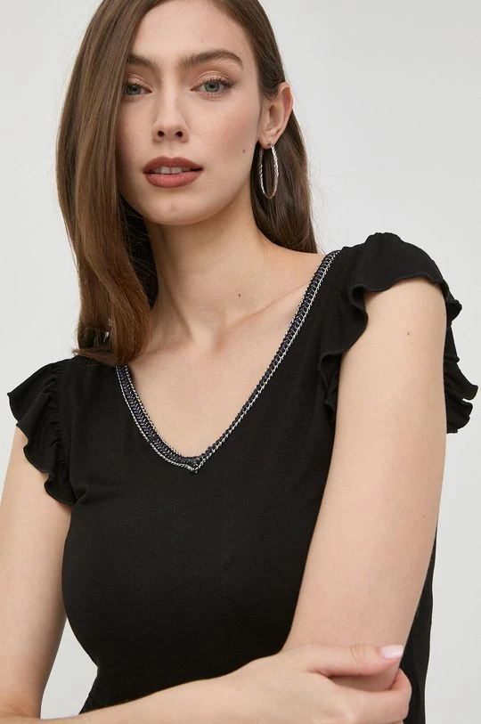 Γυναικεία Κοντομάνικο Μπλουζάκι Morgan μαύρο