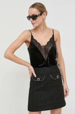 Γυναικεία Αμάνικος Top Morgan μαύρο