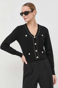 Γυναικεία Με φερμουάρ Πλεκτή ζακέτα Morgan μαύρο