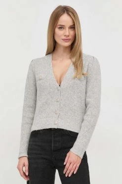 Γυναικεία Με φερμουάρ Ζακέτα από μίγμα μαλλιού Morgan γκρι