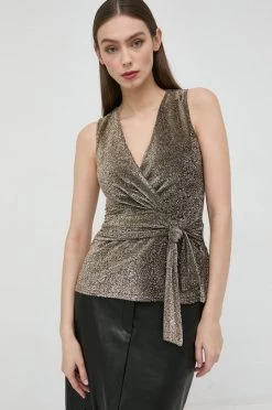 Γυναικεία Μπλούζες Μπλουζάκι Morgan χρυσαφί