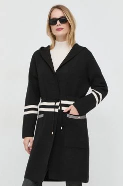 Γυναικεία Με φερμουάρ Πλεκτή ζακέτα Morgan μαύρο