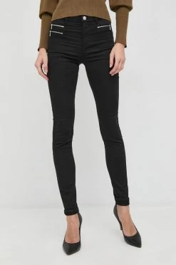 Γυναικεία Υφασμάτινα Παντελόνι Morgan μαύρο,