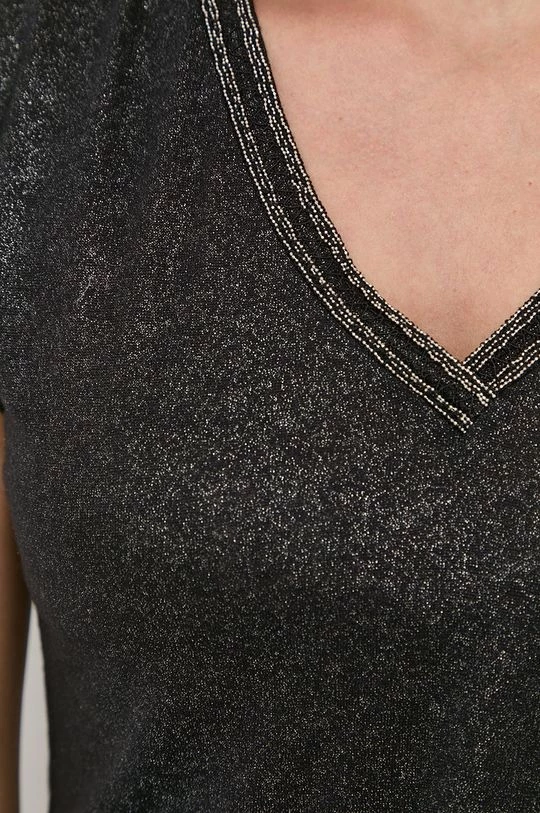 Γυναικεία Κοντομάνικο Top Morgan μαύρο - Image 5