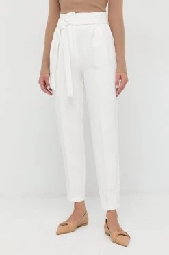 Γυναικεία Υφασμάτινα Παντελόνι Morgan μπεζ,