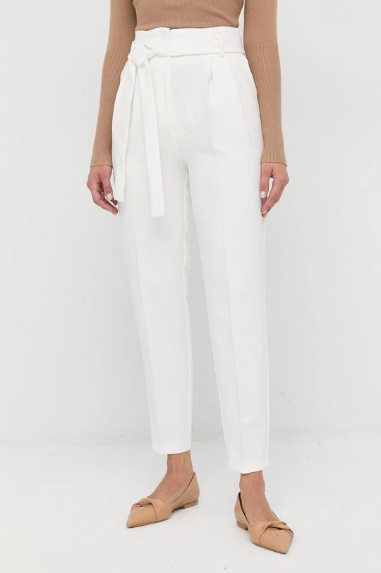 Γυναικεία Υφασμάτινα Παντελόνι Morgan μπεζ,