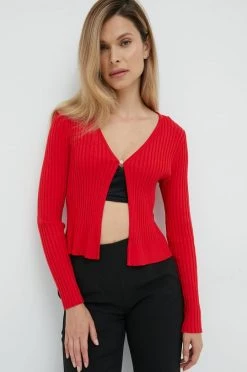 Γυναικεία Με φερμουάρ Πουλόβερ Morgan κόκκινο