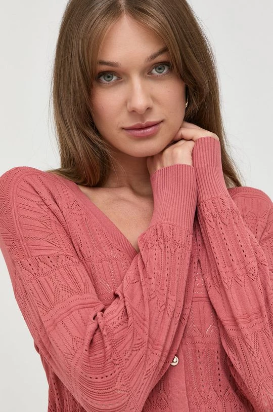 Γυναικεία Με φερμουάρ Πλεκτή ζακέτα Morgan ροζ - Image 4