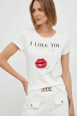 Γυναικεία Κοντομάνικο Μπλουζάκι Morgan άσπρο