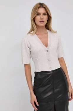 Γυναικεία Με φερμουάρ Ζακέτα από μίγμα μαλλιού Morgan χρώμα: μπεζ