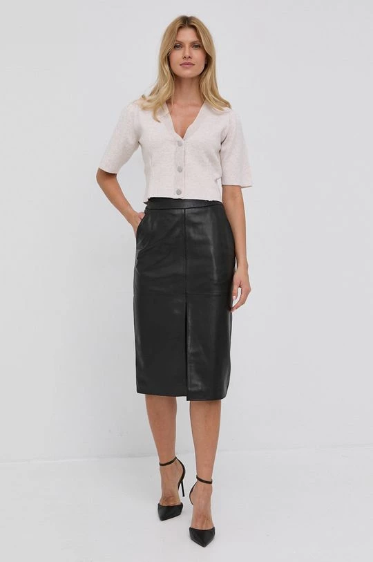 Γυναικεία Με φερμουάρ Ζακέτα από μίγμα μαλλιού Morgan χρώμα: μπεζ - Image 2