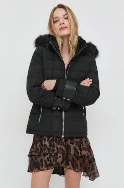 Γυναικεία Κοντά μπουφάν Μπουφάν με επένδυση από πούπουλα Morgan μαύρο,
