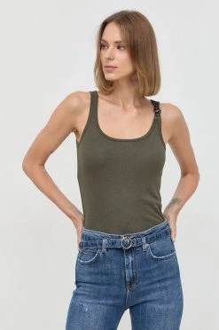 Γυναικεία Αμάνικος Top Morgan πράσινο
