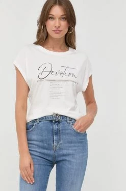 Γυναικεία Κοντομάνικο Μπλουζάκι Morgan άσπρο