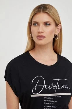 Γυναικεία Κοντομάνικο Μπλουζάκι Morgan μαύρο