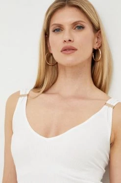 Γυναικεία Αμάνικος Top Morgan άσπρο