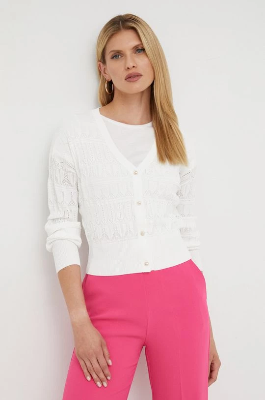 Γυναικεία Με φερμουάρ Πλεκτή ζακέτα Morgan άσπρο