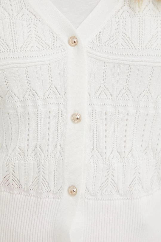 Γυναικεία Με φερμουάρ Πλεκτή ζακέτα Morgan άσπρο - Image 4