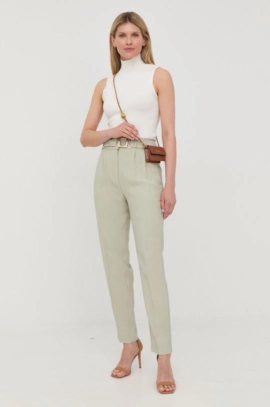 Γυναικεία Υφασμάτινα Παντελόνι Morgan πράσινο, - Image 2