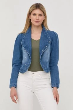 Γυναικεία Κοντά μπουφάν Τζιν μπουφάν Morgan μπλε