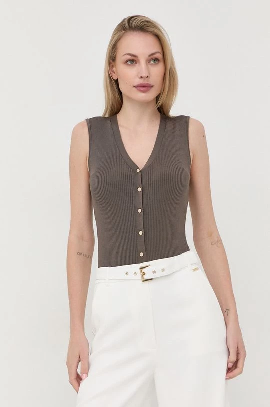 Γυναικεία Αμάνικος Top Morgan πράσινο