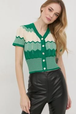 Γυναικεία Με φερμουάρ Πλεκτή ζακέτα Morgan τιρκουάζ