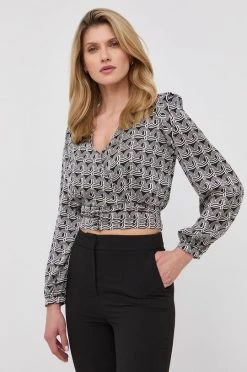 Γυναικεία Μπλούζες Μπλουζάκι Morgan χρώμα: μαύρο