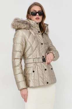 Γυναικεία Κοντά μπουφάν Μπουφάν με επένδυση από πούπουλα Morgan μπεζ,