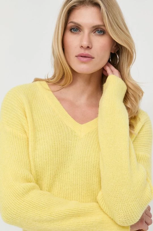 Γυναικεία Χωρίς φερμουάρ Πουλόβερ με προσθήκη μαλλιού Morgan χρώμα: κίτρινο,