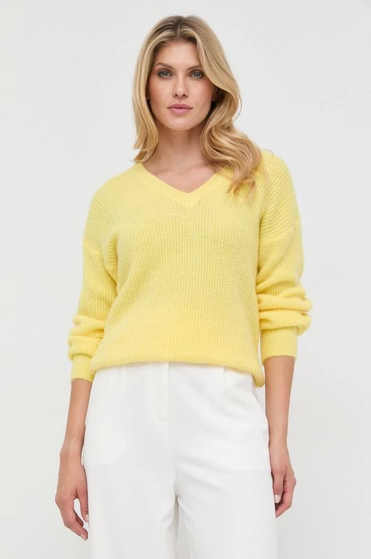 Γυναικεία Χωρίς φερμουάρ Πουλόβερ με προσθήκη μαλλιού Morgan χρώμα: κίτρινο, - Image 4