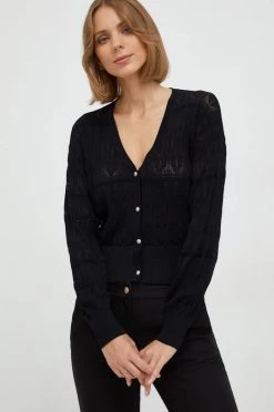 Γυναικεία Με φερμουάρ Πλεκτή ζακέτα Morgan μαύρο