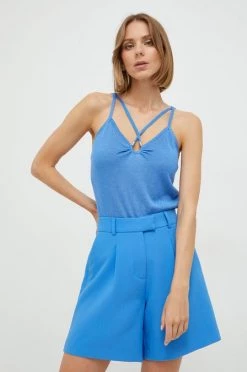 Γυναικεία Αμάνικος Top Morgan μπλε