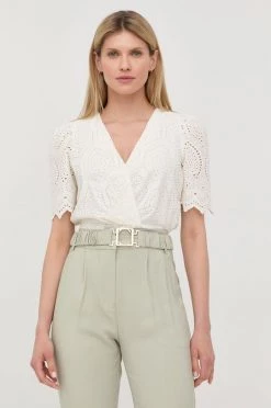 Γυναικεία Μπλούζες Βαμβακερή μπλούζα Morgan χρώμα: μπεζ