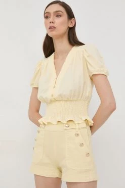 Γυναικεία Μπλούζες Μπλουζάκι Morgan κίτρινο