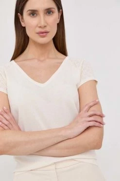 Γυναικεία Μπλούζες Μπλουζάκι Morgan μπεζ