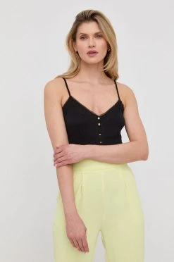 Γυναικεία Αμάνικος Top Morgan χρώμα: μαύρο