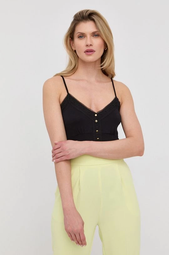 Γυναικεία Αμάνικος Top Morgan χρώμα: μαύρο