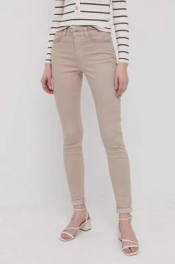 Γυναικεία Υφασμάτινα Παντελόνι Morgan χρώμα: μπεζ,