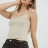 Γυναικεία Αμάνικος Top Morgan μπεζ