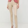 Γυναικεία Υφασμάτινα Παντελόνι Morgan μπεζ,