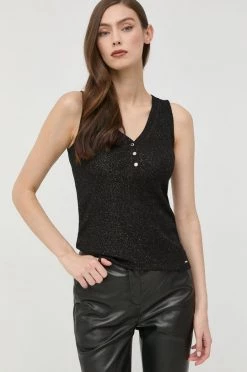 Γυναικεία Αμάνικος Top Morgan μαύρο