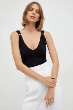 Γυναικεία Αμάνικος Top Morgan μαύρο