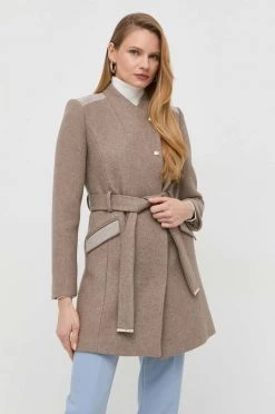 Γυναικεία Παλτά Μάλλινο παλτό Morgan μπεζ,
