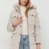 Γυναικεία Κοντά μπουφάν Μπουφάν με επένδυση από πούπουλα Morgan μπεζ,