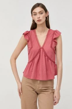 Γυναικεία Μπλούζες Μπλουζάκι Morgan ροζ