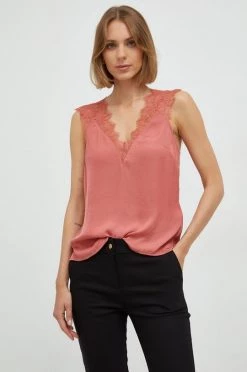 Γυναικεία Αμάνικος Top Morgan ροζ