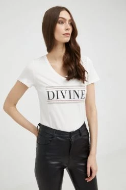 Γυναικεία Κοντομάνικο Μπλουζάκι Morgan άσπρο