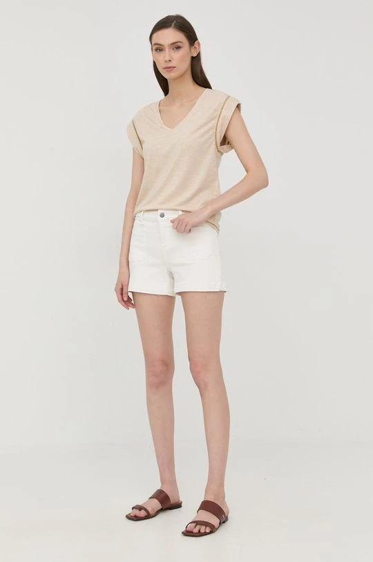 Γυναικεία Κοντομάνικο Μπλουζάκι Morgan μπεζ - Image 2