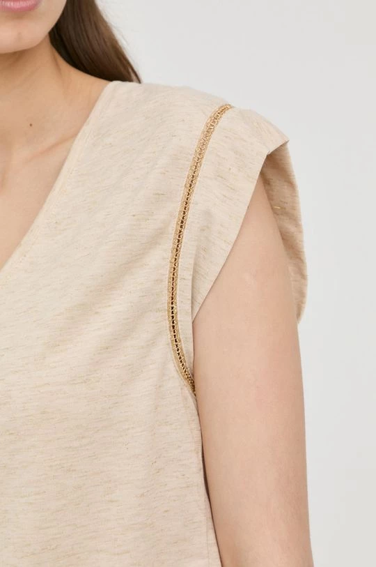 Γυναικεία Κοντομάνικο Μπλουζάκι Morgan μπεζ - Image 5